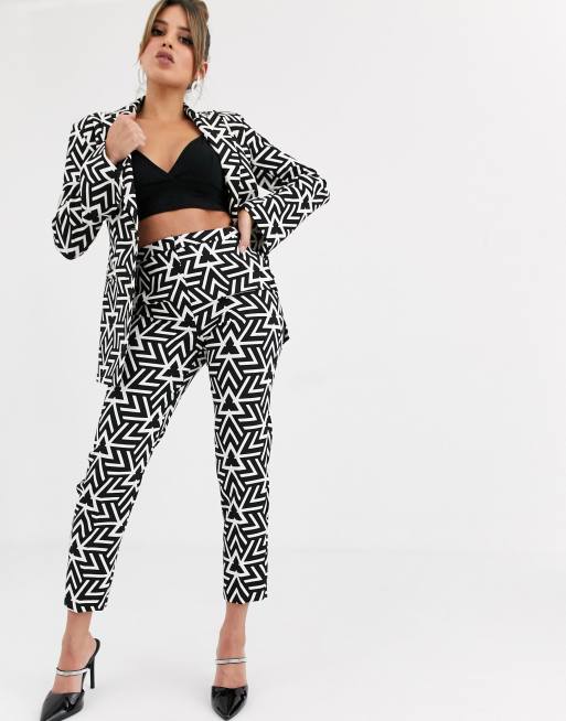 ASOS DESIGN mono geo suit, 3 of 3
