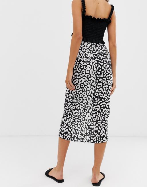 Leopard print outlet wrap skirt asos