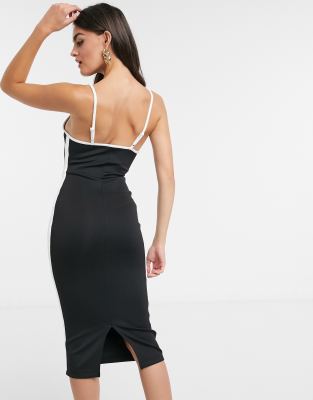 black sweetheart midi dress