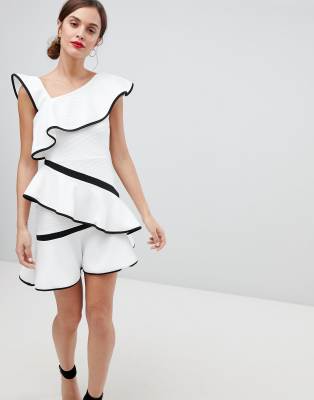 asos black and white dress