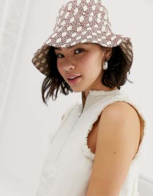 monogram bucket hat