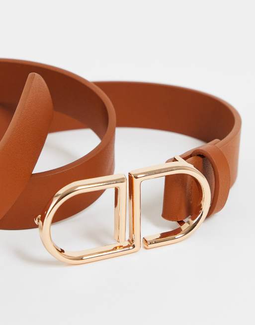 ASOS Design Monogram Buckle Croc Belt