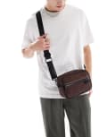 [ASOS DESIGN] ASOS DESIGN monogram fabric cross body bag in brown No Size BROWN