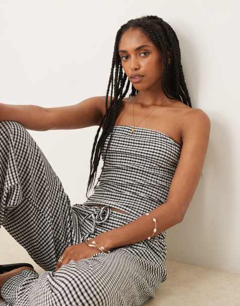ASOS DESIGN - Monokromt sæt med gingham-tern - view 1