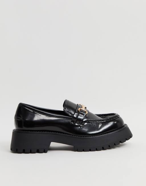 ASOS DESIGN Monster chunky loafers in black | ASOS