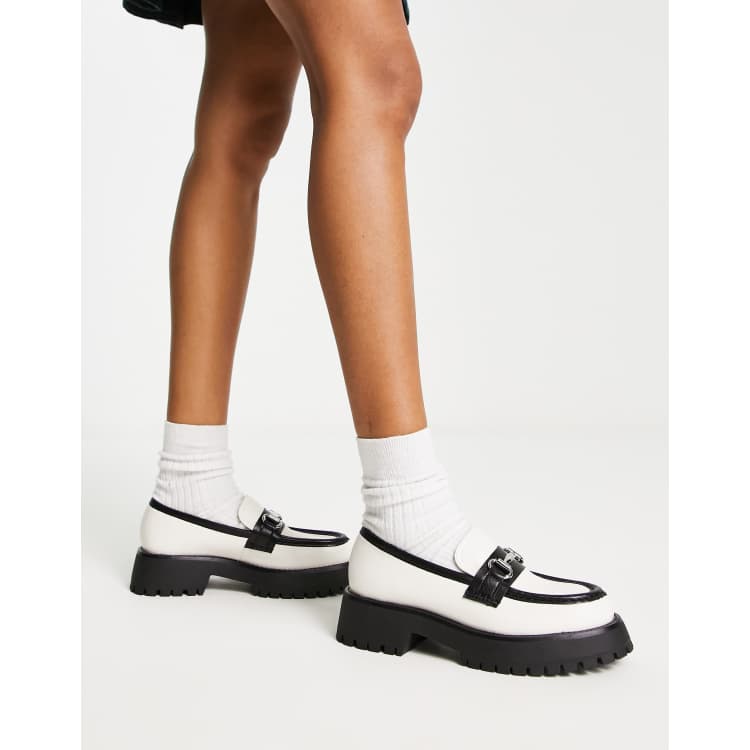 asos design monster chunky loafers in black