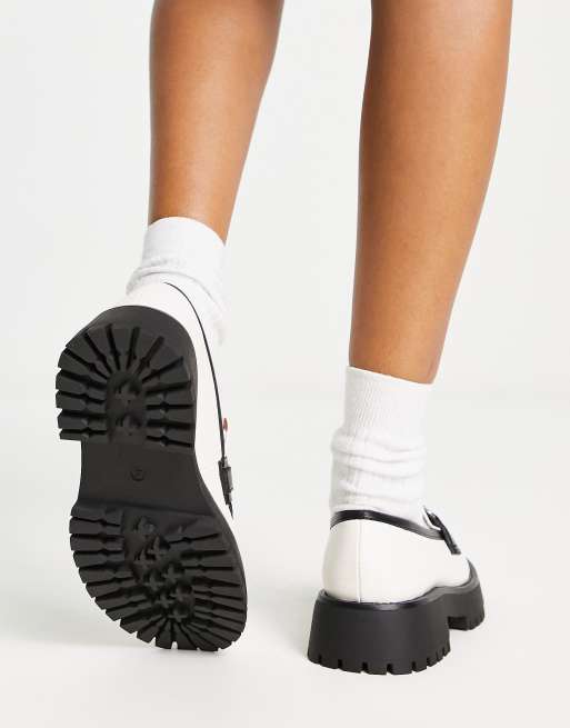 asos design monster chunky loafers in black