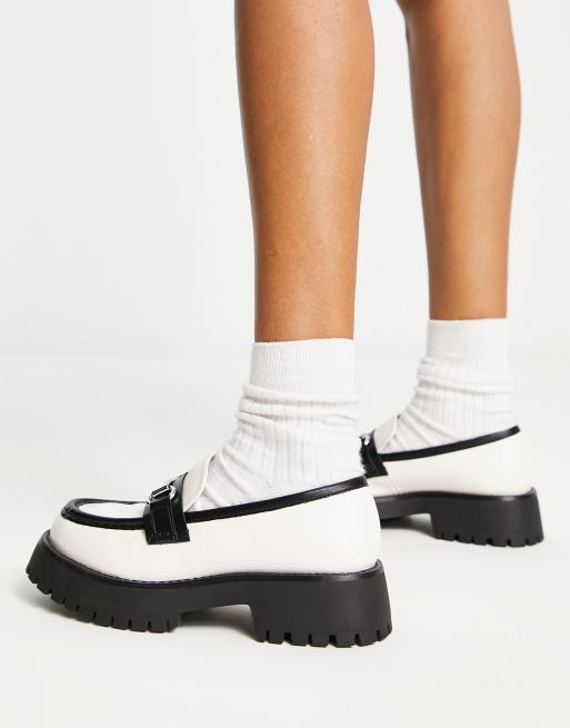 asos design monster chunky loafers in black