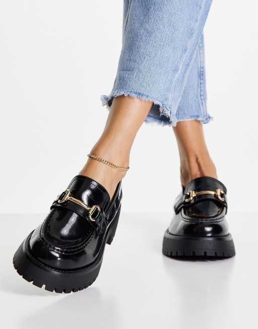 Asos black loafers on sale