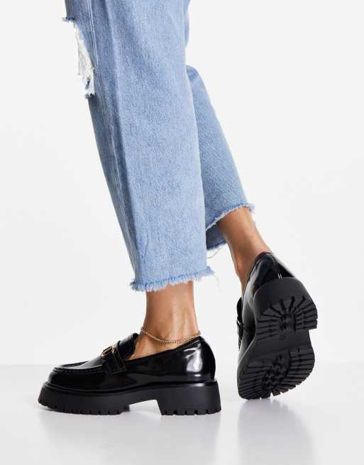 ASOS DESIGN – Monster – Svarta, grova loafers med bred passform, 3 av 4