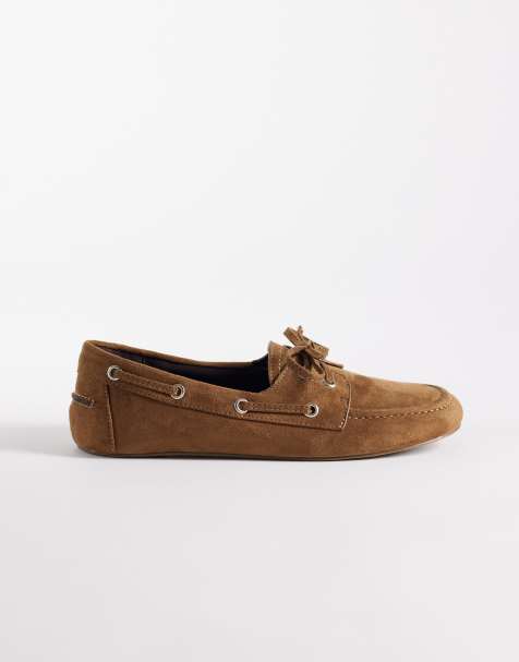 ASOS DESIGN – Montague – Bootsschuhe aus Wildlederimitat in Hellbraun - view 1