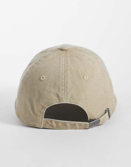 ASOS DESIGN montana embroidered cap in stone, 3 of 3