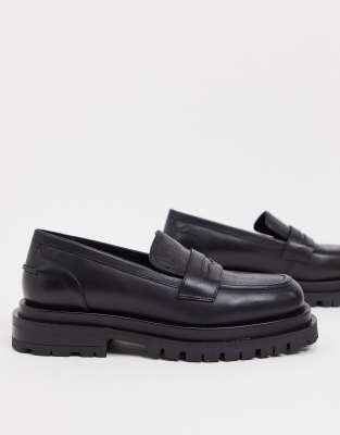 asos black loafers