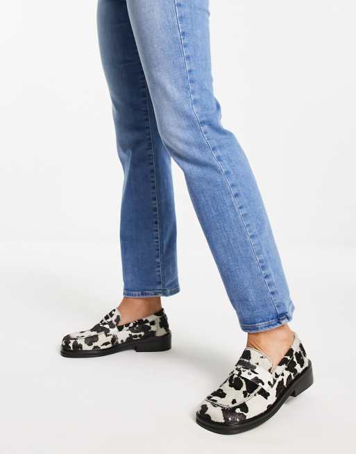 ASOS DESIGN - Monthly - Mocassins en cuir motif vache effet poulain, 3 de 4