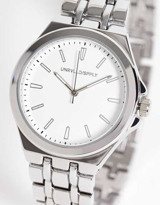 ASOS DESIGN Montre bracelet fine Argent ASOS