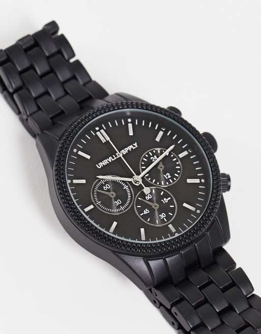 ASOS DESIGN Montre bracelet Noir mat