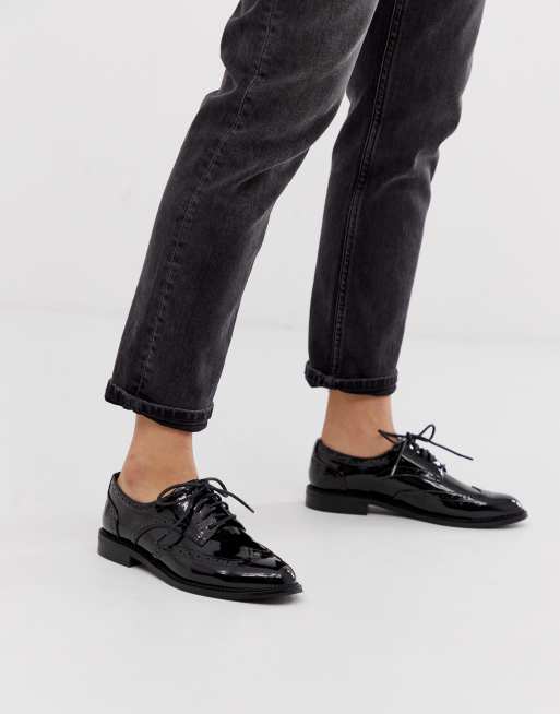 ASOS DESIGN More Chaussures plates lacets Noir