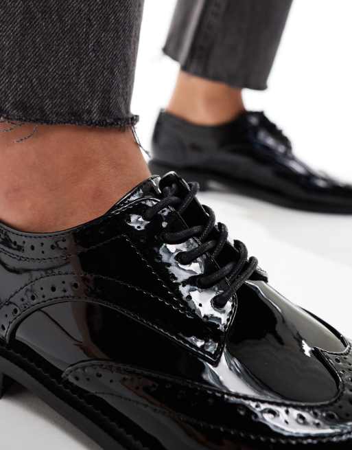 ASOS DESIGN More Chaussures plates a lacets Noir