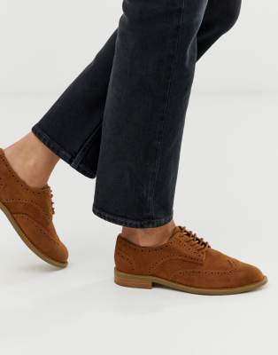 asos tan brogues