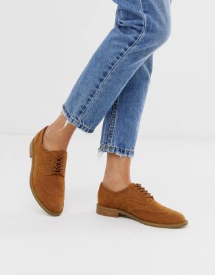 asos design manic flat brogues