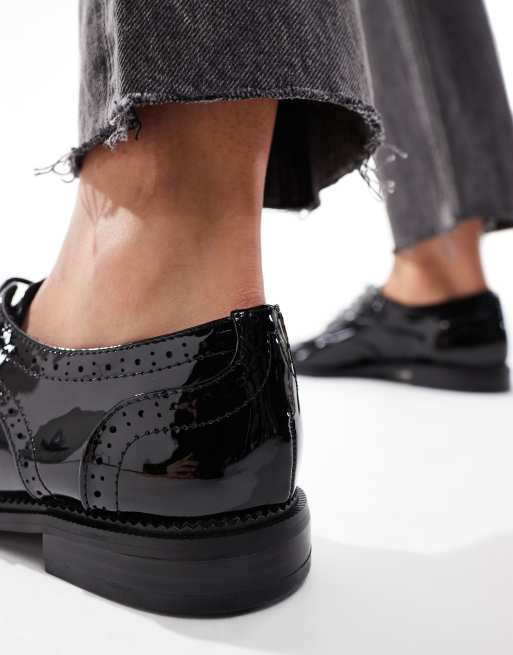 ASOS DESIGN - More - Platte veterschoenen in zwart, 4 van 4