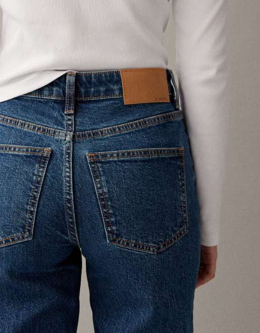 ASOS DESIGN – Mörkblå, ankellånga jeans med raka ben och bekväm stretch, 4 av 7