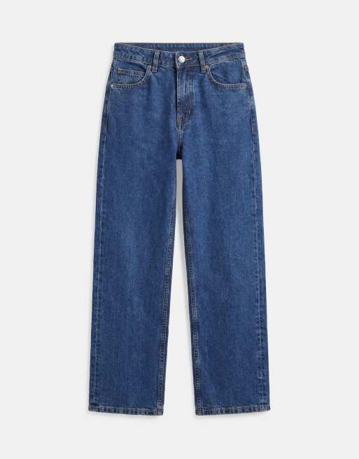 ASOS DESIGN – Mörkblå, ankellånga jeans med raka ben och bekväm stretch, 5 av 7