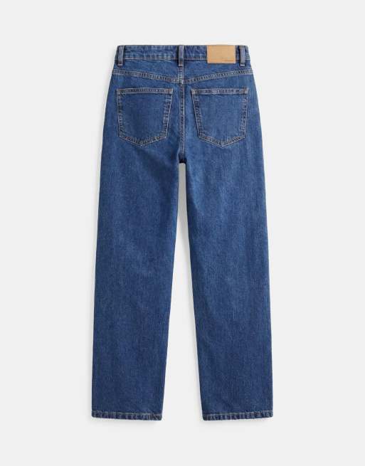 ASOS DESIGN – Mörkblå, ankellånga jeans med raka ben och bekväm stretch, 6 av 7