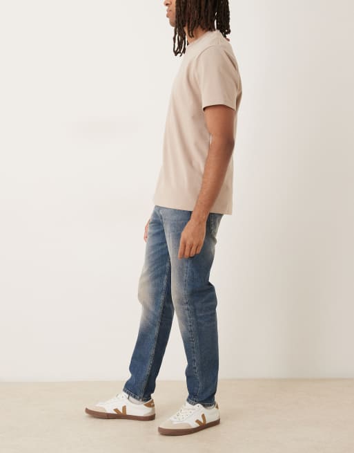 ASOS DESIGN – Mörkblå avsmalnande jeans med stretch, 3 av 5
