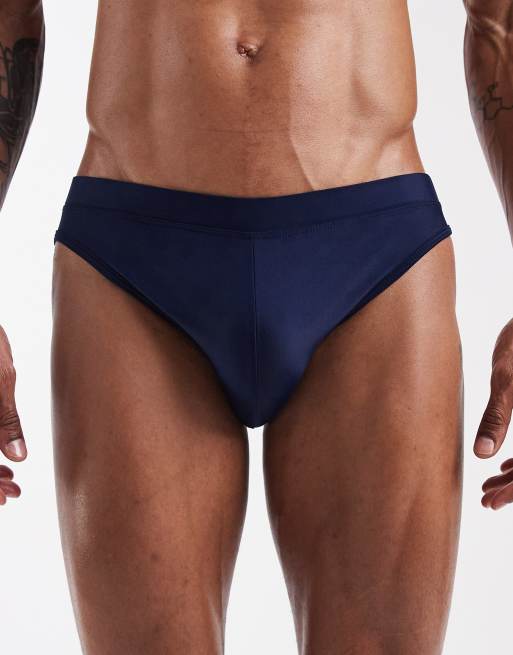 ASOS DESIGN – Mörkblå badbyxor, 4 av 5