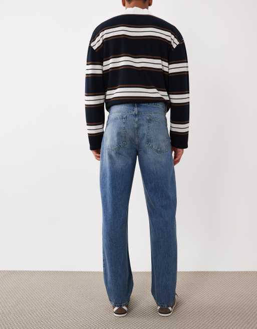 ASOS DESIGN – Mörkblå jeans med raka ben och tvättad finish, 2 av 5