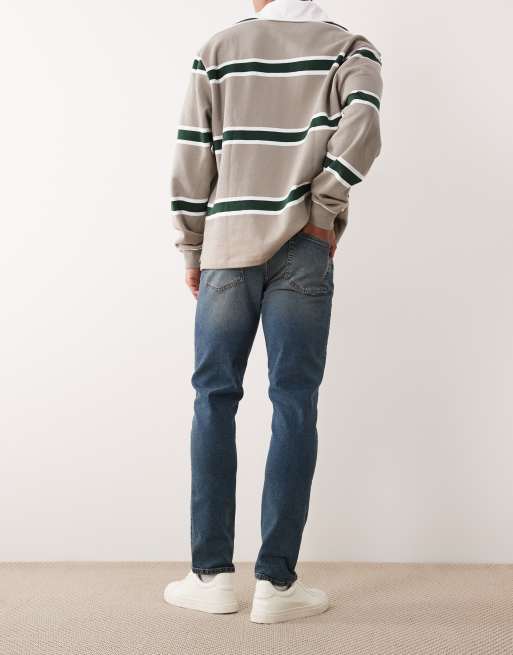 ASOS DESIGN – Mörkblå skinny jeans med tvättad finish, 3 av 5