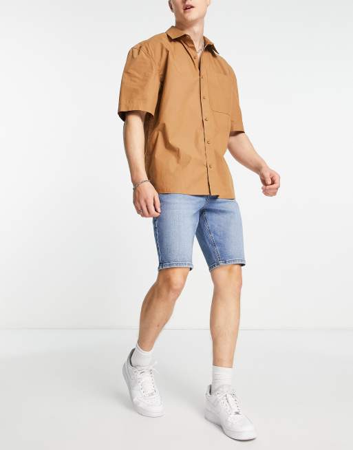 ASOS DESIGN – Mörkblå, skinny jeansshorts , 2 av 4
