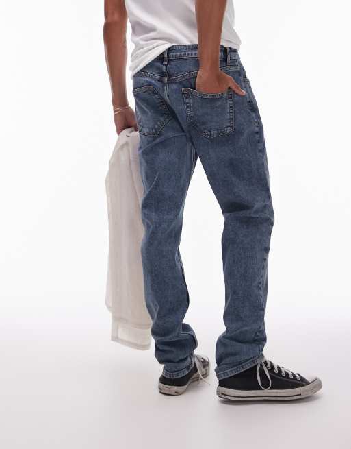 ASOS DESIGN – Mörkblå slim jeans i vintagestil, 5 av 5