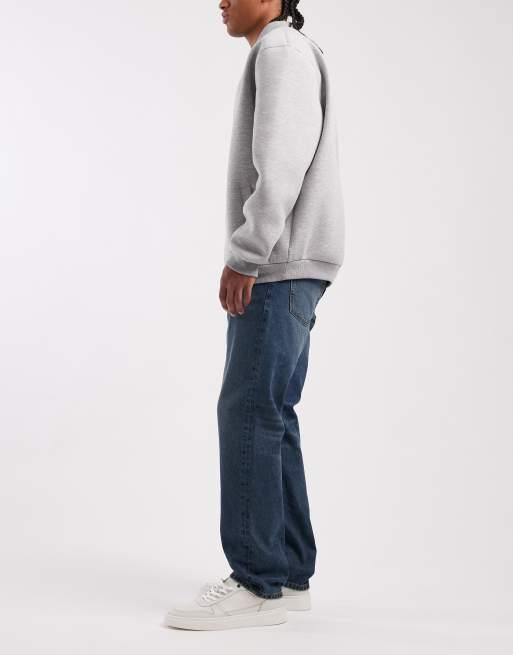 ASOS DESIGN – Mörkblå, smala jeans med blekning, 3 av 5