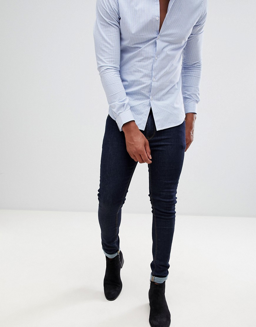 ASOS DESIGN – Mörkblå superskinny jeans