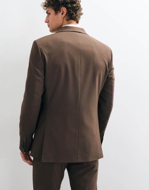 ASOS DESIGN – Mörkbrun kavaj med extra smal passform, del av kostym, 2 av 5