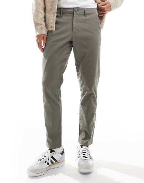 ASOS DESIGN – Mörkgrå avsmalnande chinos - view 1