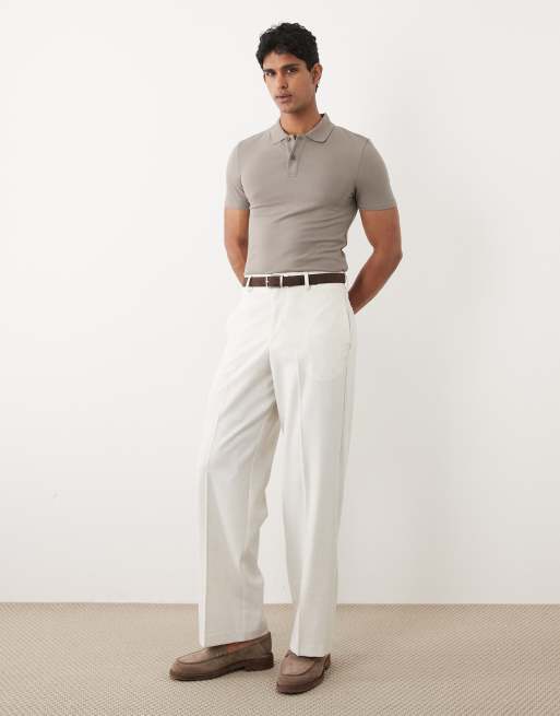 ASOS DESIGN – Mörkgrå, enkel pikétröja i muscle fit, 3 av 5
