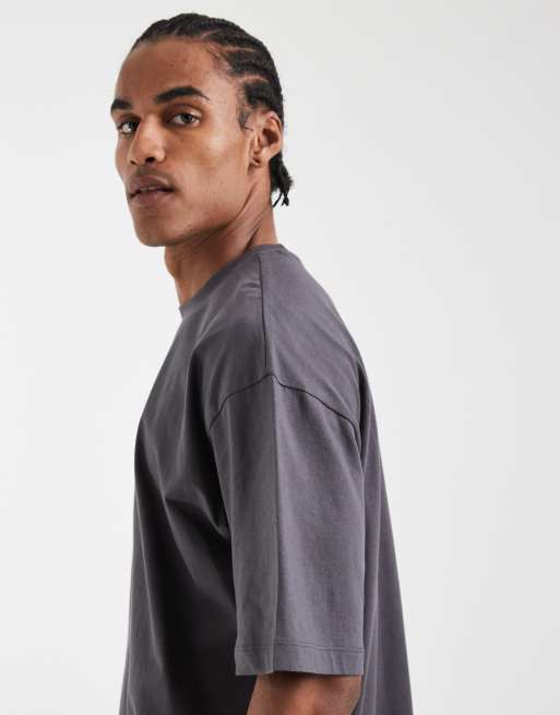 ASOS DESIGN – Mörkgrå, enkel t-shirt i oversize, 3 av 5