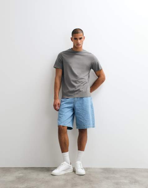 ASOS DESIGN – Mörkgrå, enkel t-shirt i regular fit - view 1
