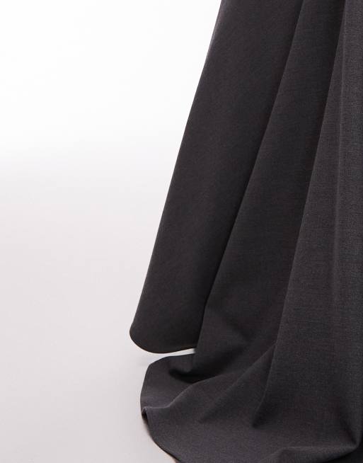 ASOS DESIGN – Mörkgrå maxikjol med fishtail, 3 av 5