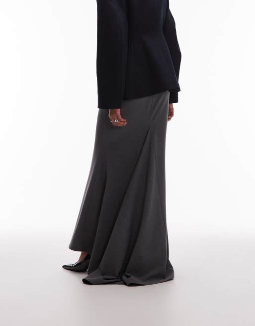 ASOS DESIGN – Mörkgrå maxikjol med fishtail, 4 av 5