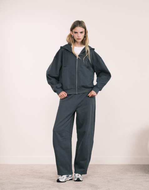 ASOS DESIGN – Mörkgrått set med dekorativ söm - view 1