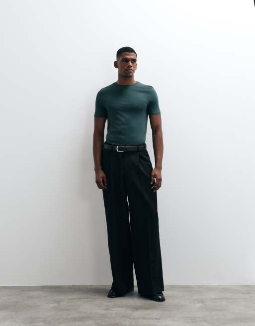 ASOS DESIGN – Mörkgrön, enkel t-shirt i muscle fit, 5 av 5