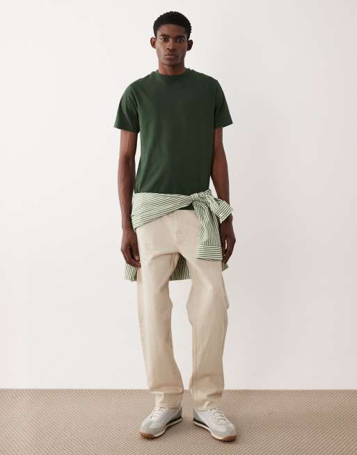 ASOS DESIGN – Mörkgrön, enkel t-shirt i regular fit, 2 av 5