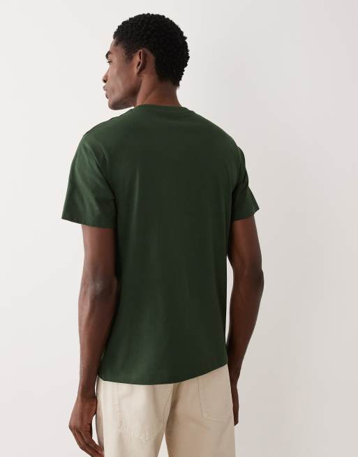 ASOS DESIGN – Mörkgrön, enkel t-shirt i regular fit, 3 av 5