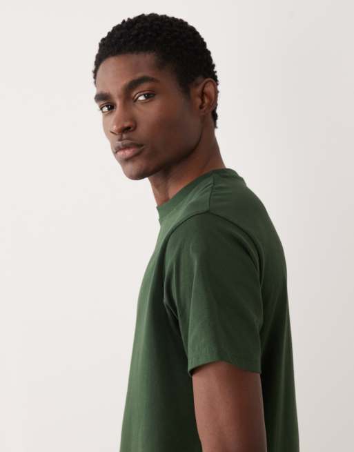 ASOS DESIGN – Mörkgrön, enkel t-shirt i regular fit, 4 av 5