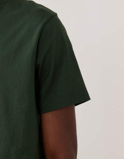 ASOS DESIGN – Mörkgrön, enkel t-shirt i regular fit, 5 av 5