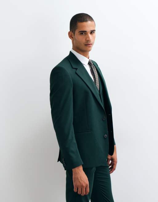 ASOS DESIGN – Mörkgrön, skinny kavaj, 5 av 5